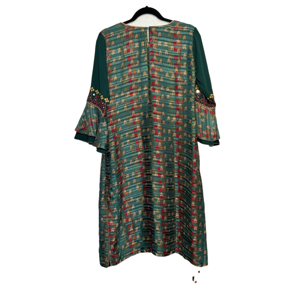 Le Reve All-Over Printed Flared Long Tunic Kurti Size Large - Picture 5 of 11